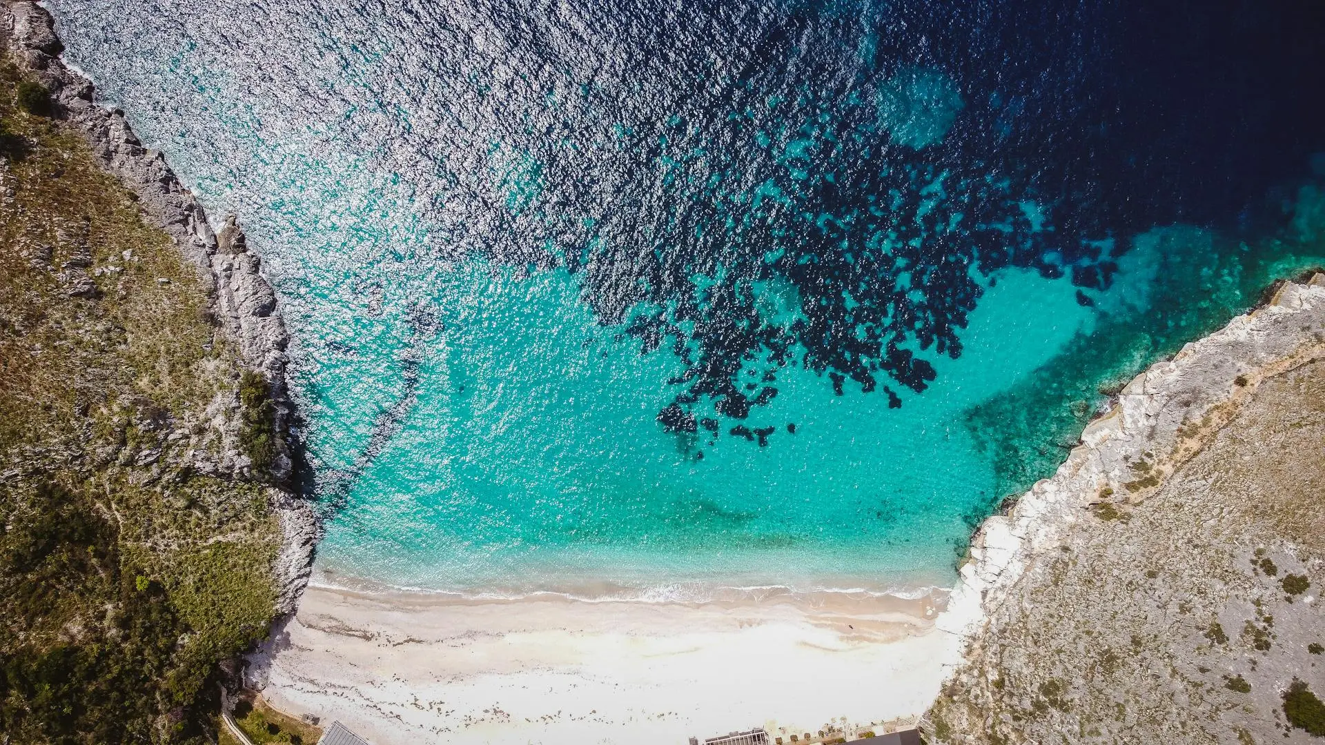 Beach view in the Albanian Riviera